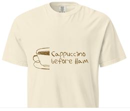 Cappuccino Before 11am T-shirt, ivory colourway